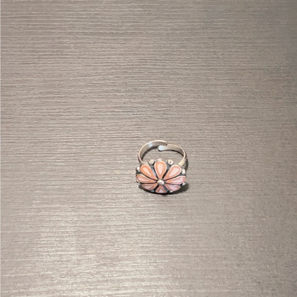 Adjustable Pink Silver Ring - Picture 3 of 3